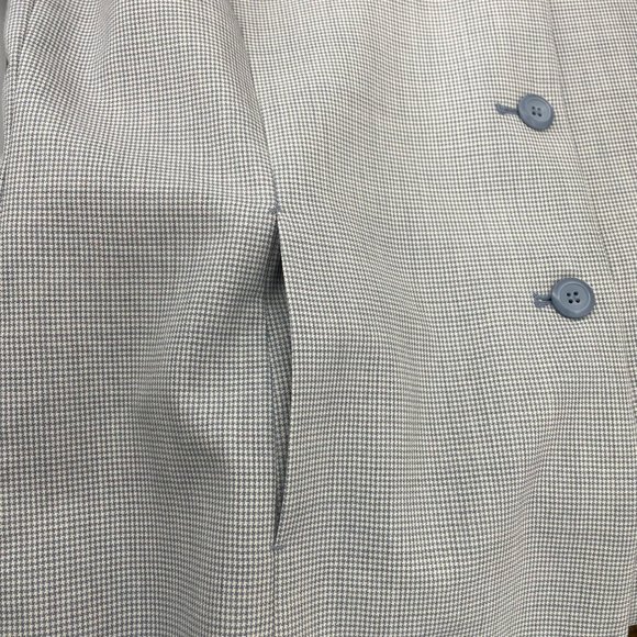 Pendleton Coat Blazer Wool Houndstooth Old Money Pockets Blue White Womens 14 - Picture 5 of 11